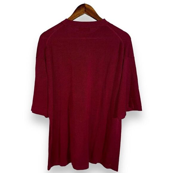 Roberto Villini Burgundy Red Silk Mockneck Sweater Size L - Picture 6 of 6